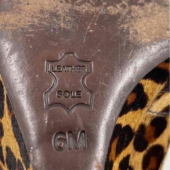 Tory Burch Astoria Leopard Print Calf Hair Leather wedge - Picture 2 of 7